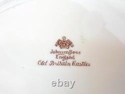 Vintage Johnson Brothers English Old Britain Castles Brown Transferware 55 Piece