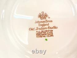 Vintage Johnson Brothers English Old Britain Castles Brown Transferware 55 Piece
