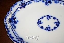 Vintage Johnson Brothers Flow Blue Oxford Fine English China 14 Serving Platter