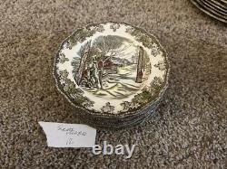 Vintage Johnson Brothers Friendly Village 66 Pc China Dinnerware Set Variety ENG