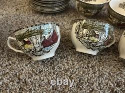 Vintage Johnson Brothers Friendly Village 66 Pc China Dinnerware Set Variety ENG