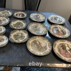 Vintage Johnson Brothers Friendly Village Plate Sets 25 Pieces made in England