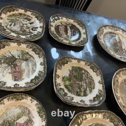 Vintage Johnson Brothers Friendly Village Plate Sets 25 Pieces made in England