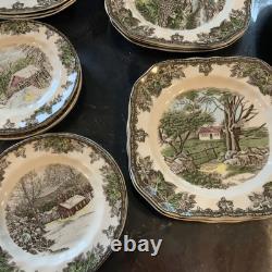 Vintage Johnson Brothers Friendly Village Plate Sets 25 Pieces made in England