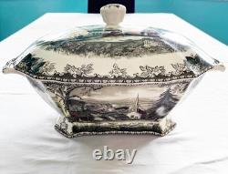 Vintage Johnson Brothers Friendly Village Rectangular Soup Tureen & Lid