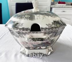 Vintage Johnson Brothers Friendly Village Rectangular Soup Tureen & Lid