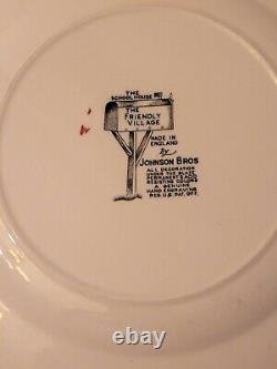 Vintage Johnson Brothers Friendly Village The School House Dinner Plates 7