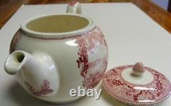 Vintage Johnson Brothers Historic America Pink Tea Pot With LID