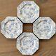 Vintage Johnson Brothers Hyde Park, Set Of 4 Bread & Butter Plates Blue & White