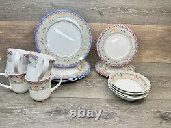 Vintage Johnson Brothers Medina Pattern (16 Pc). Four 4 Pc. Place Settings