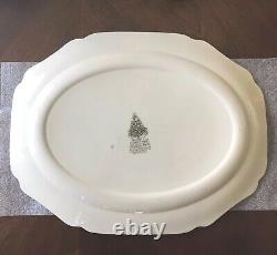 Vintage Johnson Brothers Merry Christmas 20 Oval Platter Dish Made in England