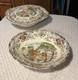 Vintage Johnson Brothers Mill Stream Round Covered Veg Dish + Veg Serving Bowl