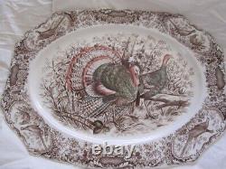 Vintage Johnson Brothers Native American Wild Turkeys Turkey Platter 20