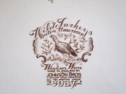 Vintage Johnson Brothers Native American Wild Turkeys Turkey Platter 20