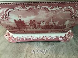 Vintage Johnson Brothers Old Britain Castles Pink Large Soup Tureen WithLid