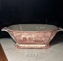 Vintage Johnson Brothers Old Britain Castles Pink Soup Tureen England