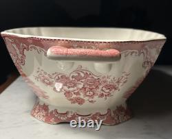 Vintage Johnson Brothers Old Britain Castles Pink Soup Tureen England