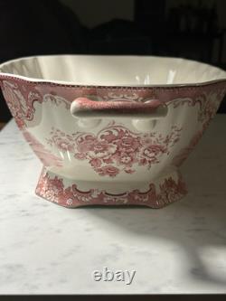 Vintage Johnson Brothers Old Britain Castles Pink Soup Tureen England