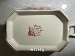 Vintage Johnson Brothers Old Britain Castles Pink Soup Tureen England