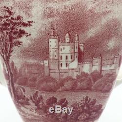 Vintage Johnson Brothers Old Britain Castles Pink Tall Tea Pot, England