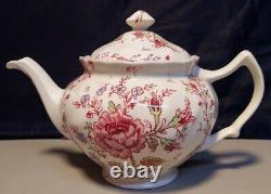 Vintage Johnson Brothers Rose Chintz English Teapot Made in England Cottagecore