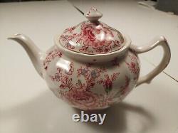 Vintage Johnson Brothers Rose Chintz Floral TEAPOT with lid Excellent Euc