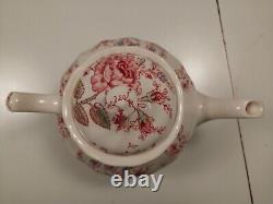 Vintage Johnson Brothers Rose Chintz Floral TEAPOT with lid Excellent Euc