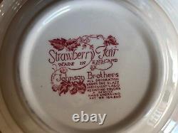 Vintage Johnson Brothers STRAWBERRY FAIR Round Covered Vegetable Bowl w Lid