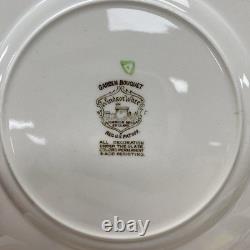 Vintage Johnson Brothers Set Of 8 Garden Bouquet Square Plates 7.5 Windsor Ware