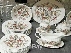 Vintage Johnson Brothers Staffordshire Bouquet China Set 57 pieces