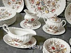 Vintage Johnson Brothers Staffordshire Bouquet China Set 57 pieces