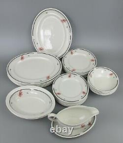 Vintage Johnson Brothers Summerfields Dinner Service / Set. Plates. Red poppy