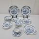 Vintage Johnson Brothers Tulip Time Blue, White Background 23 Piece Set