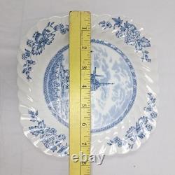 Vintage Johnson Brothers TULIP TIME BLUE, WHITE Background 23 Piece Set