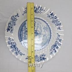 Vintage Johnson Brothers TULIP TIME BLUE, WHITE Background 23 Piece Set