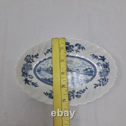 Vintage Johnson Brothers TULIP TIME BLUE, WHITE Background 23 Piece Set