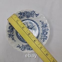 Vintage Johnson Brothers TULIP TIME BLUE, WHITE Background 23 Piece Set