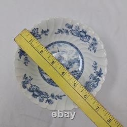 Vintage Johnson Brothers TULIP TIME BLUE, WHITE Background 23 Piece Set