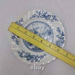 Vintage Johnson Brothers TULIP TIME BLUE, WHITE Background 23 Piece Set
