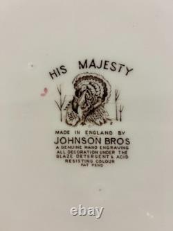 Vintage Johnson Brothers Thanksgiving Turkey Platter England Transferware 20
