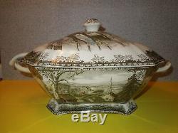 Vintage Johnson Brothers The Friendly Village XLarge Soup Tureen with Ladle