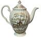 Vintage Johnson Brothers Tulip Time Teapot Ceramic Coffee Pot Brown Multi-color