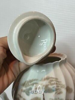 Vintage Johnson Brothers Tulip Time Teapot Ceramic Coffee Pot Brown Multi-Color