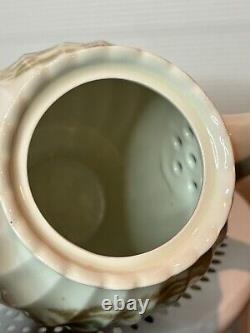 Vintage Johnson Brothers Tulip Time Teapot Ceramic Coffee Pot Brown Multi-Color