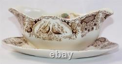 Vintage Johnson Brothers Wild Turkeys Native American Windsor Ware Gravy Boat