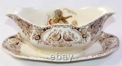 Vintage Johnson Brothers Wild Turkeys Native American Windsor Ware Gravy Boat