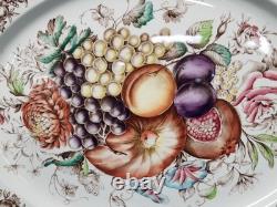 Vintage Johnson Windsor Ware Harvest 20 Oval Serving Platter Thanksgiving