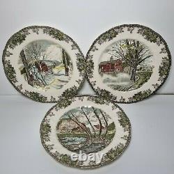 Vintage Johnson brothers Friendly Village Set of 11 scenes Dinner Plates Rare