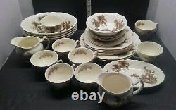 Vintage Lot Johnson Brothers The Old MILL 17 Pc All Either Chipped Or Crazed