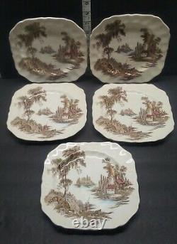 Vintage Lot Johnson Brothers The Old MILL 17 Pc All Either Chipped Or Crazed